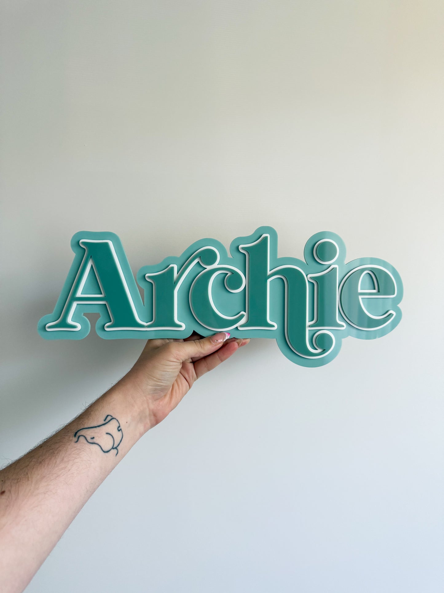 Triple Layer Name Wall Plaque