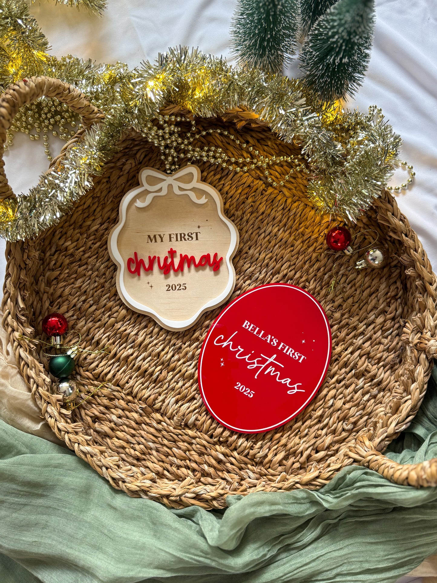 Personalised My First Christmas Plaques