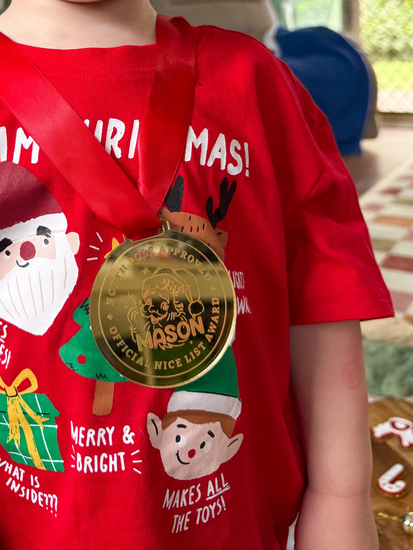 Personalised Santa Approved Nice List Medal & Letter
