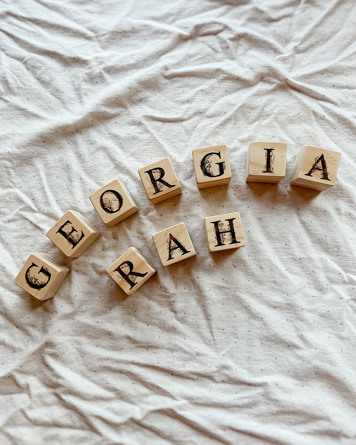 *SOLD OUT* 'Georgia' Wooden Name Blocks