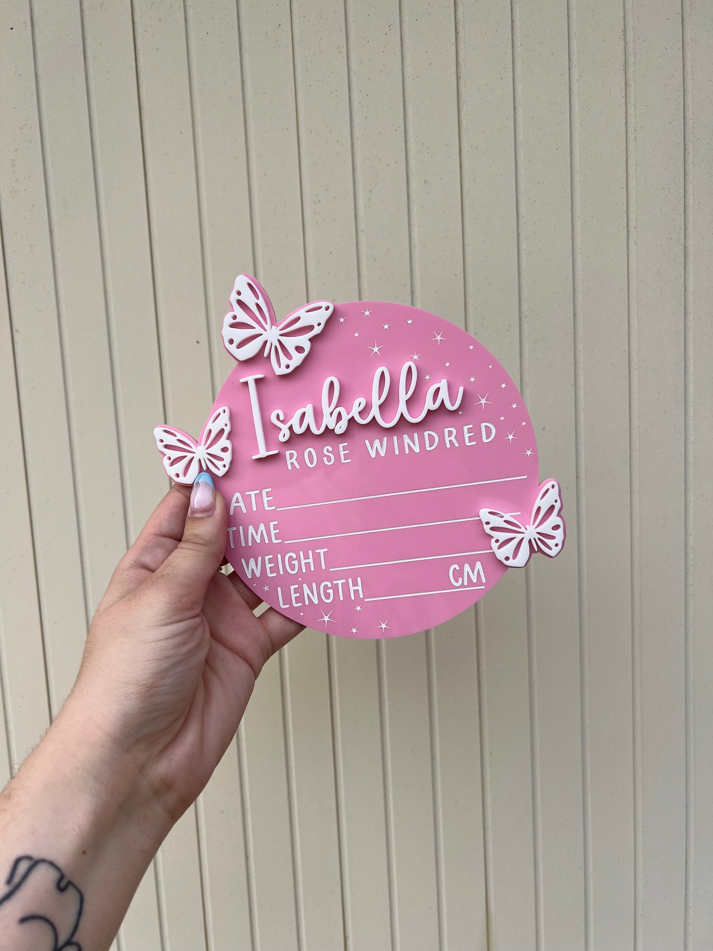 Butterfly Announcement Plaque