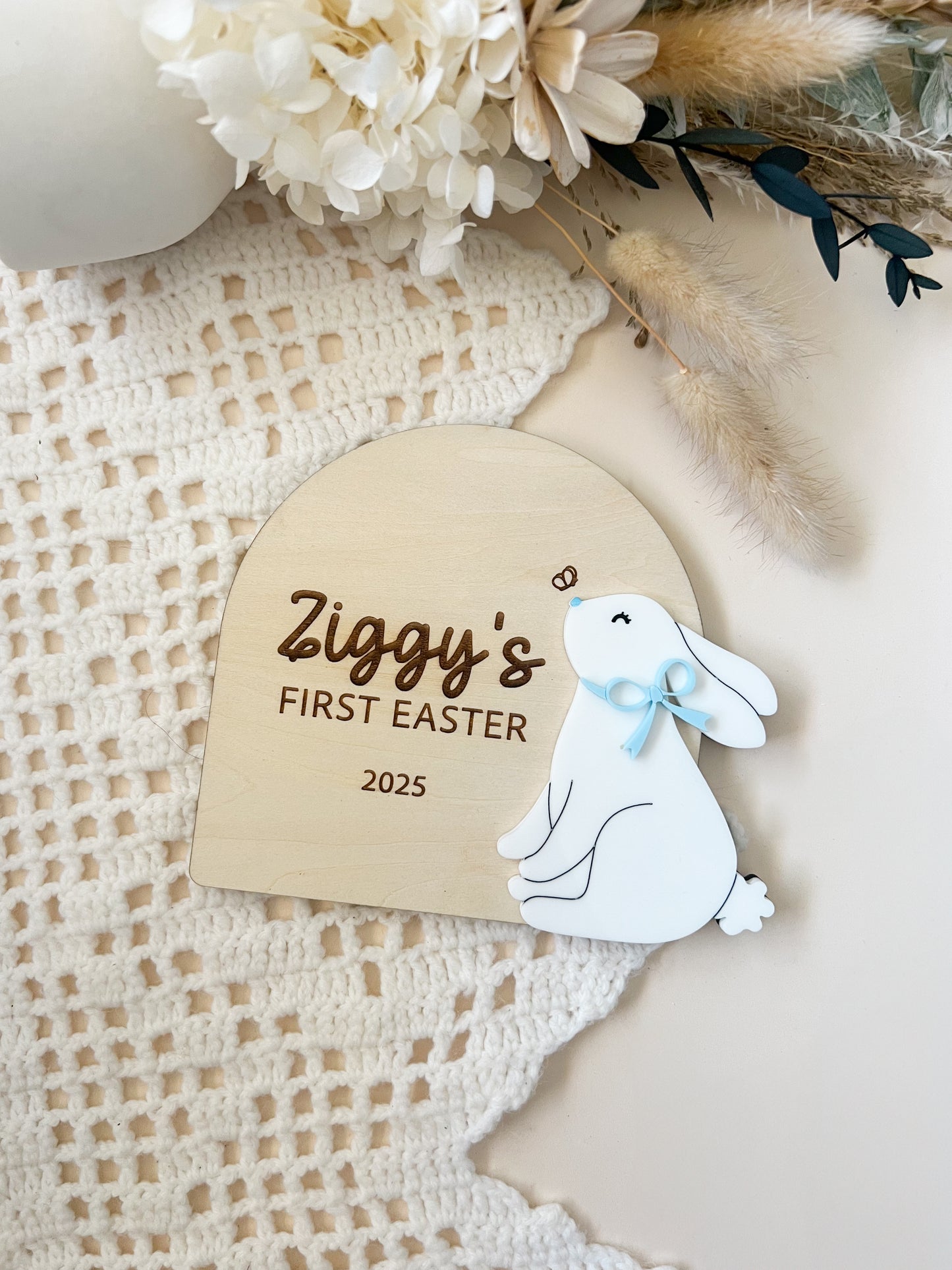 First Easter Bunny Plaque