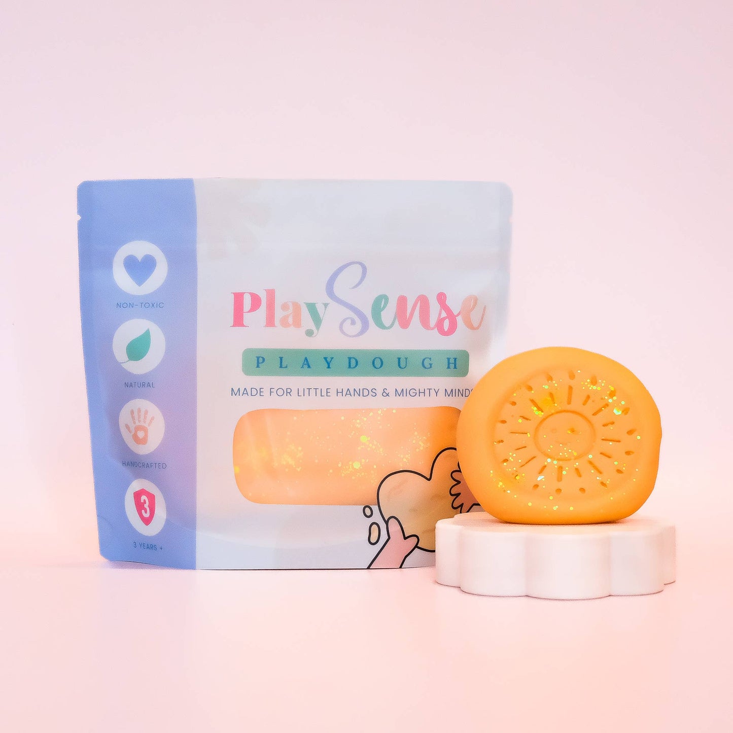 Play Sense Dough | Glitter Peach | Fruit Salad Scented
