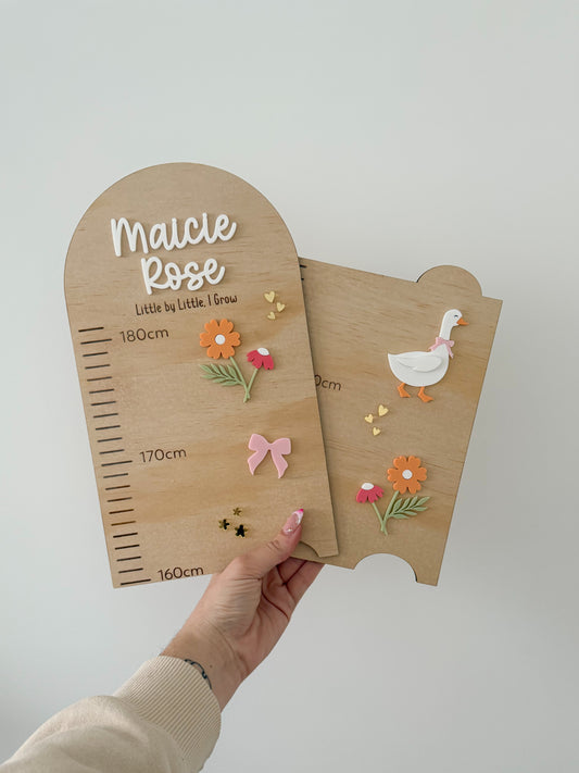 Goldie Grows – Goose & Flowers Height Chart