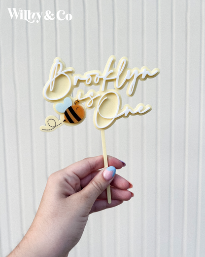 "BEE" Day Cake Topper