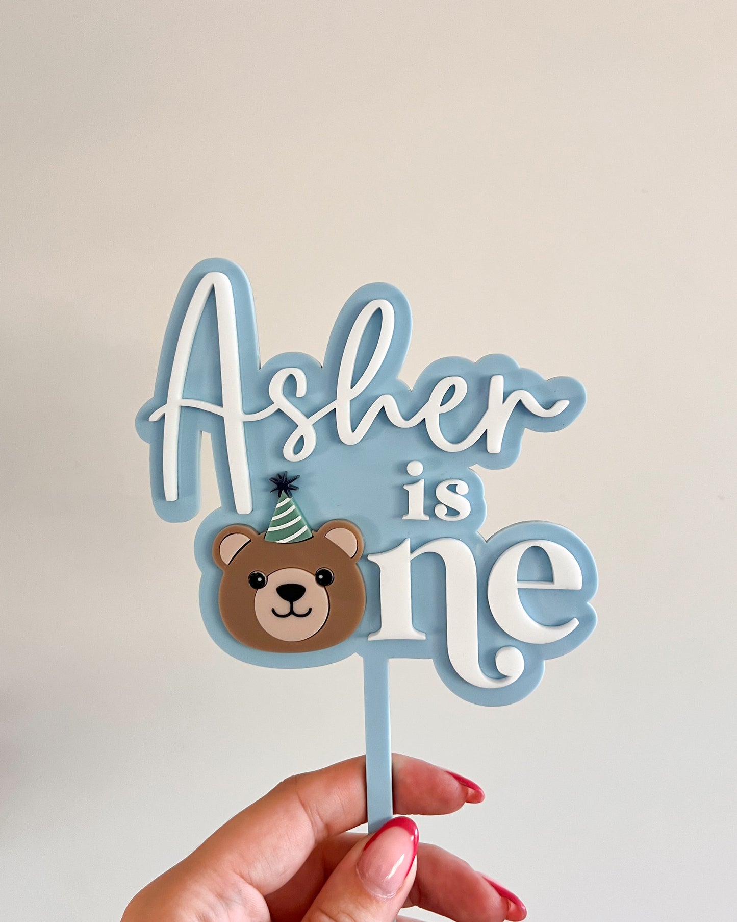 Bear 'ONE' Cake Topper