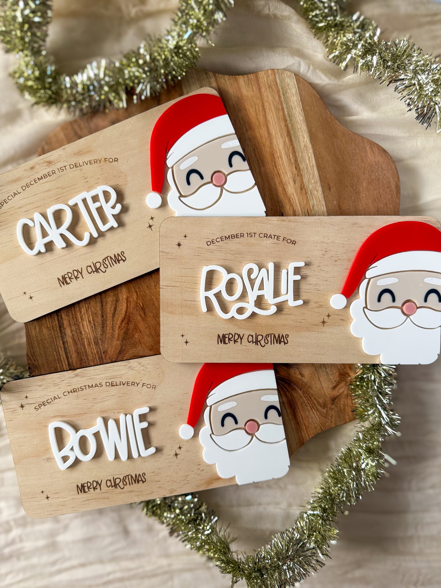Interchangeable Christmas Crate Decorative Plaque
