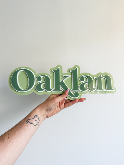 Triple Layer Name Wall Plaque