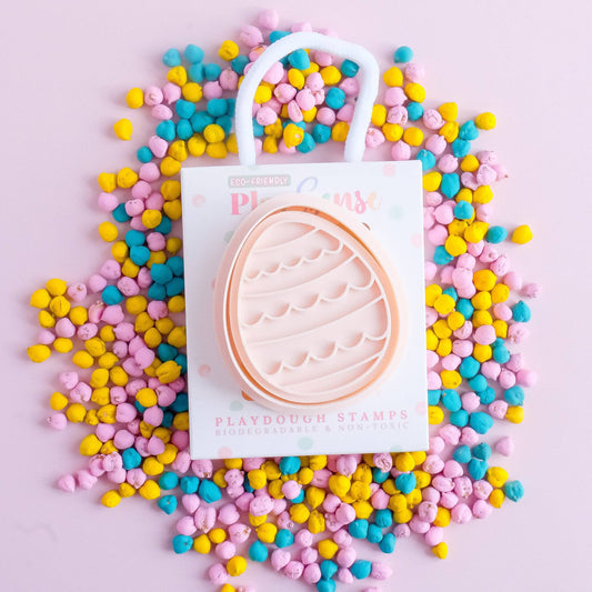 Eco Playdough Stamp | Easter Collection | Easter Egg Waves