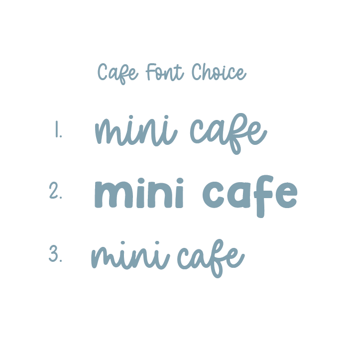 Mini Cafe Food Menu