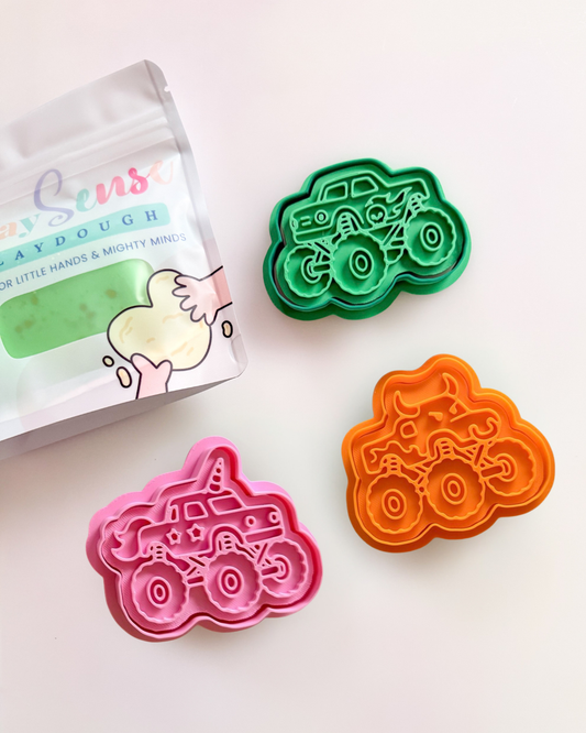 Monster Truck Trio Playdough Cutter Set