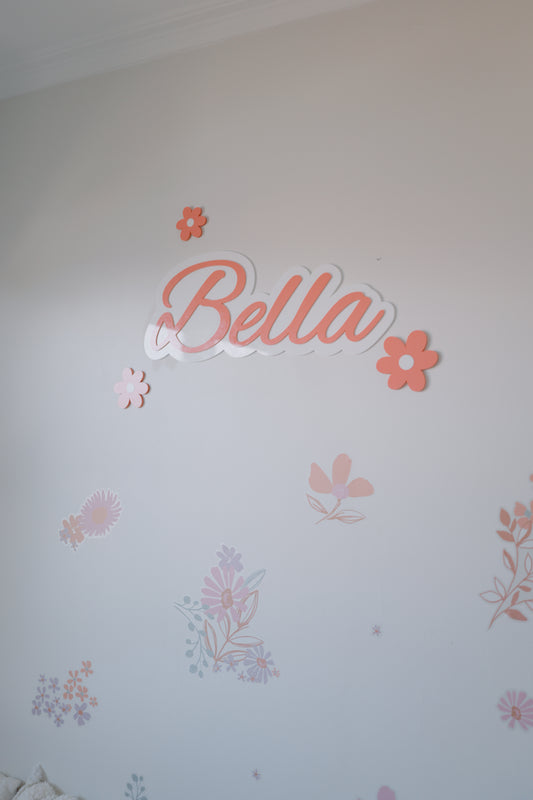 Double Layer Name Wall Plaque