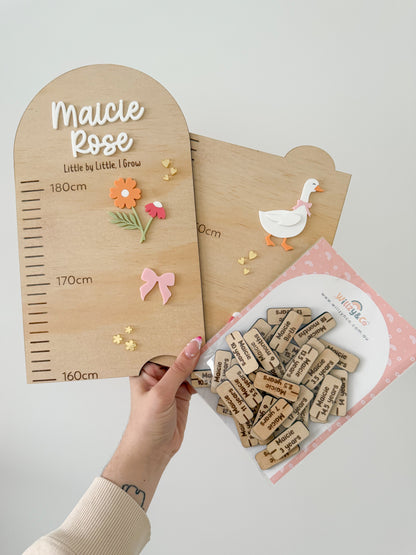 Goldie Grows – Goose & Flowers Height Chart