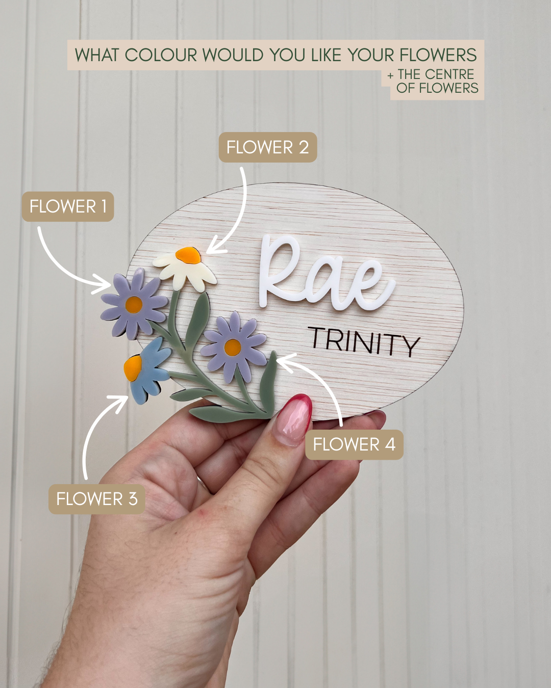 Floral Announcement Plaque