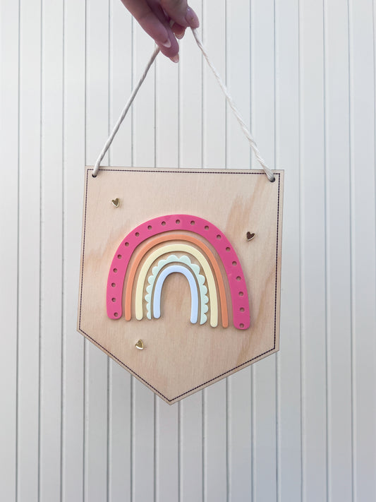Chasing Rainbows - Wooden Wall Banner