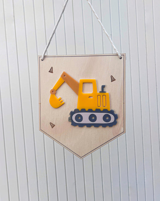 Little Digger - Wooden Wall Banner