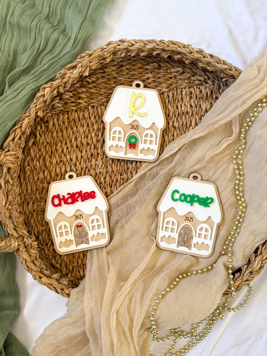 Personalised Gingerbread House Ornament