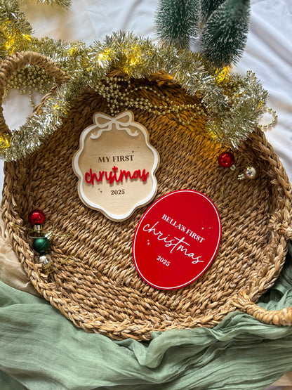 Personalised My First Christmas Plaques