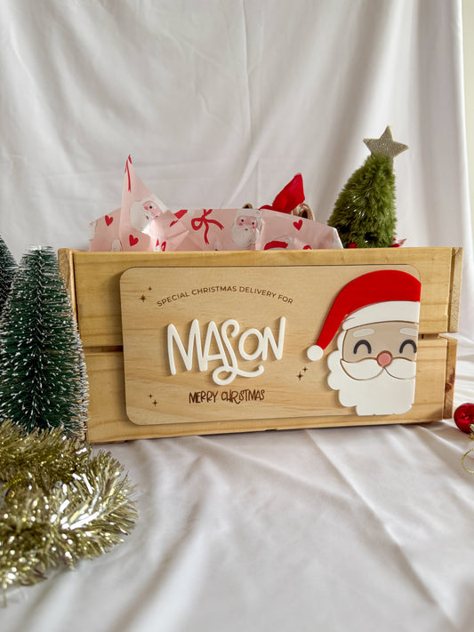 Interchangeable Christmas Crate Decorative Plaque