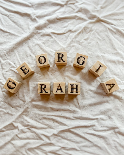 'Georgia' Wooden Name Blocks