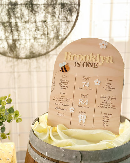 Birthday Milestone Board | "BEE" Day