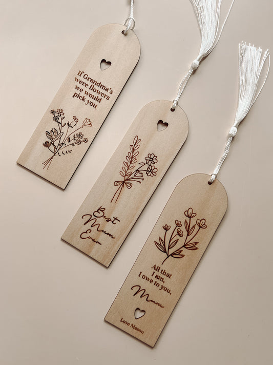 Flower Engraved Bookmarks