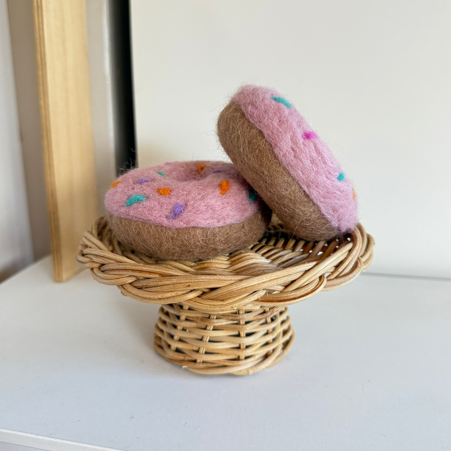 Felt Strawberry Doughnut with Sprinkles
