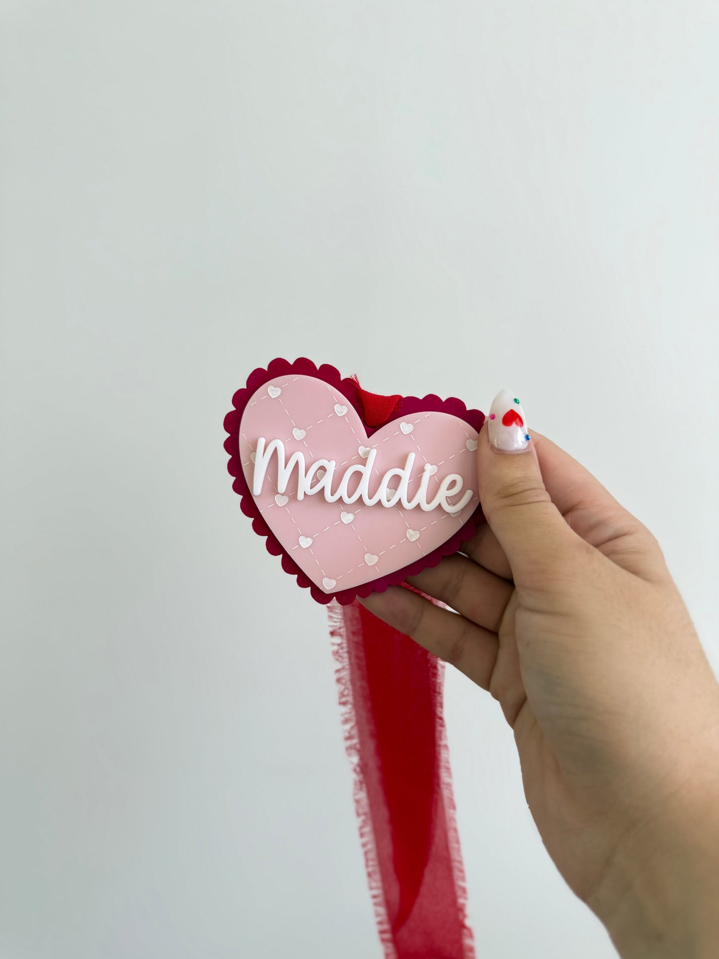 Stitched Hearts Valentine’s Day Basket Tag