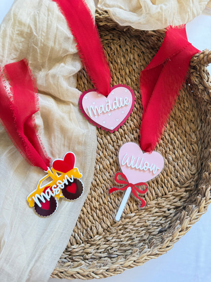 Heart Sucker Valentine’s Day Basket Tag