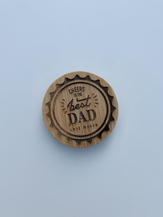 Father's Day - Bottle Cap Opener Fridge Magnet