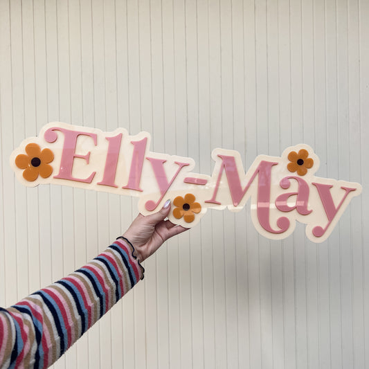 Daisy Wall Name Art