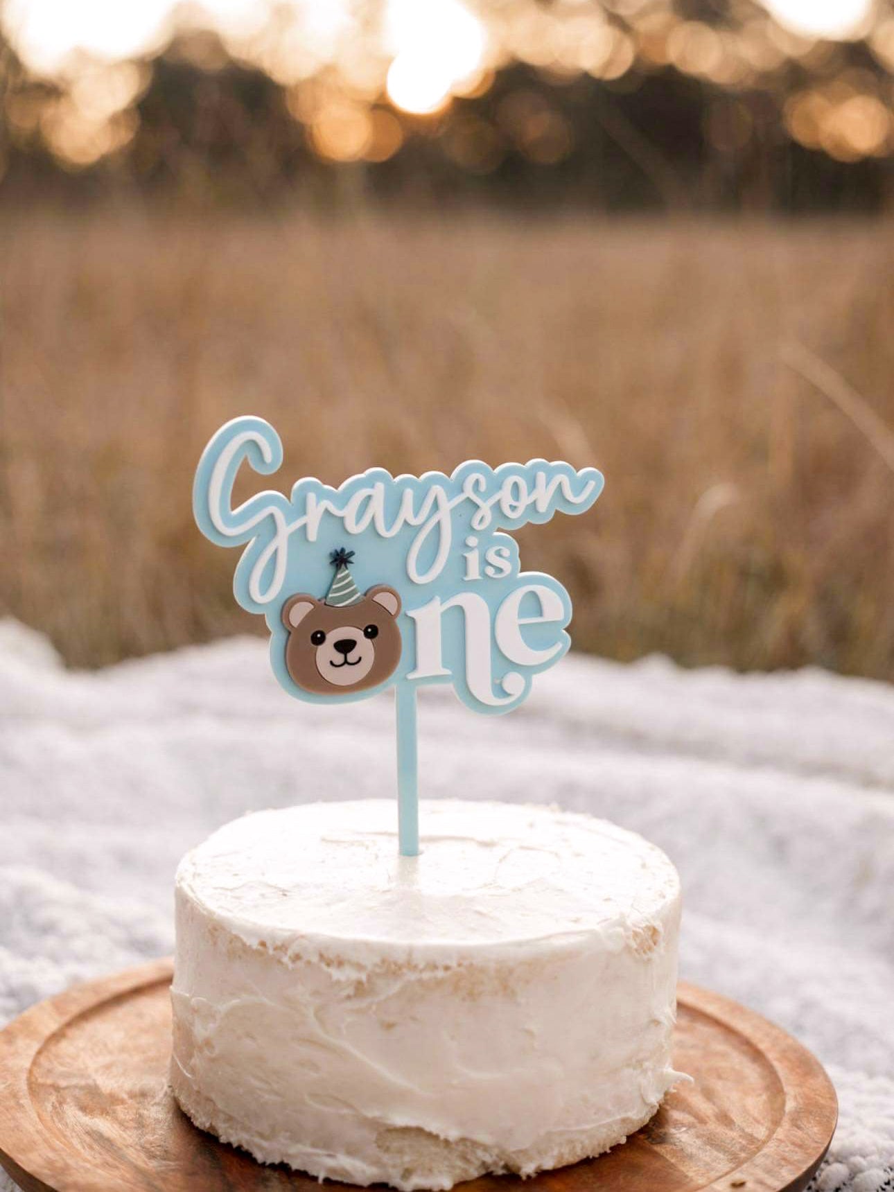 Bear 'ONE' Cake Topper