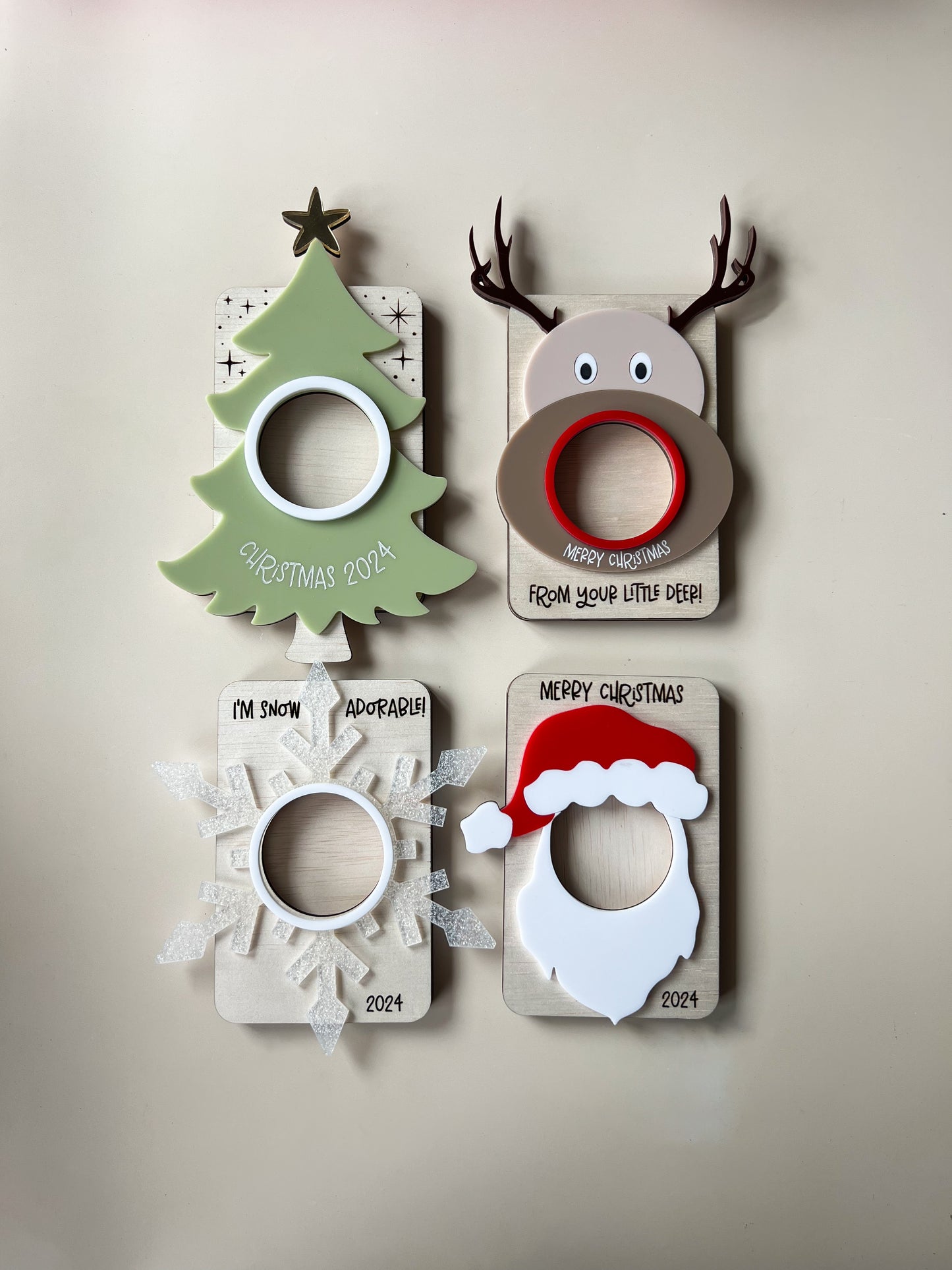 "From your little Deer" Christmas Fridge Photo Magnet