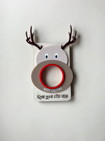 "From your little Deer" Christmas Fridge Photo Magnet