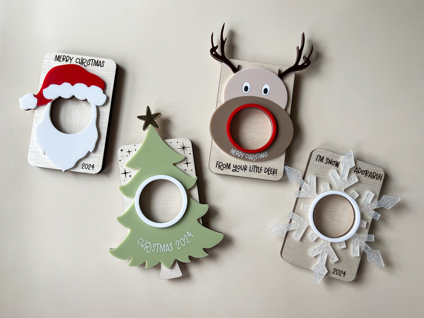 "From your little Deer" Christmas Fridge Photo Magnet