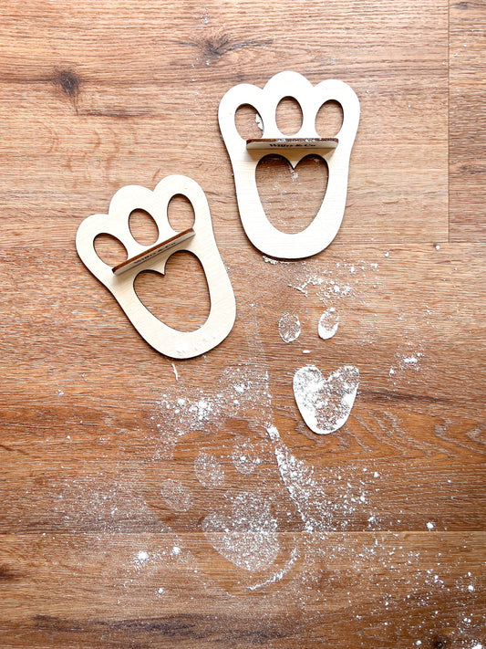 Easter Bunny Footprint Stencil