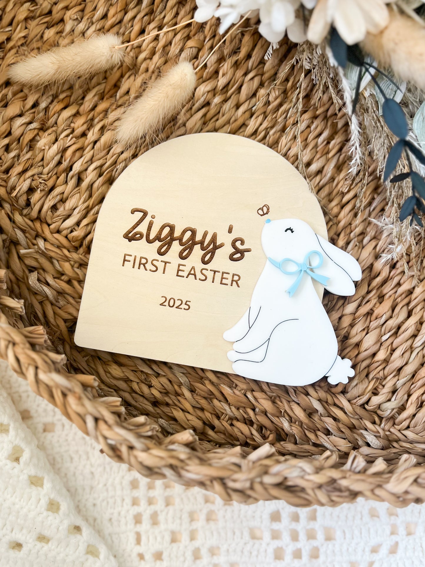 First Easter Bunny Plaque