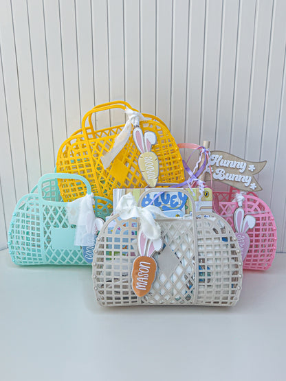 Personalised Easter Jelly Bag & Carrot Tag Set