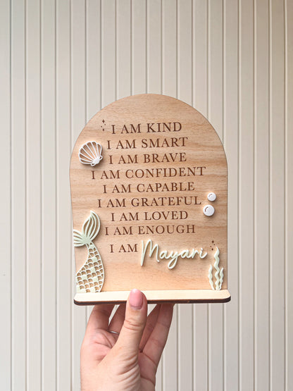 Mermaid Affirmation Plaque
