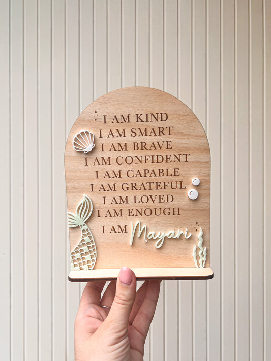 Mermaid Affirmation Plaque
