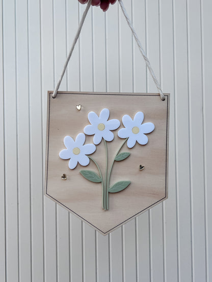 Bloom Baby - Wooden Wall Banner