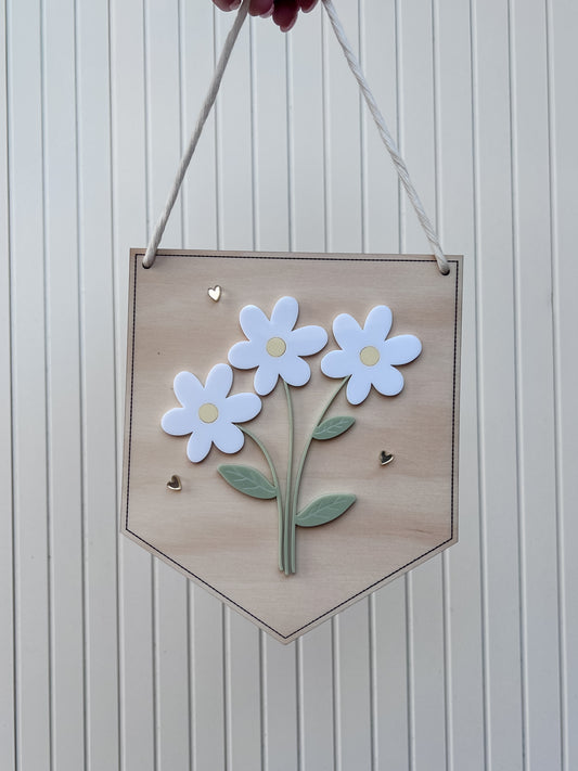 Bloom Baby - Wooden Wall Banner