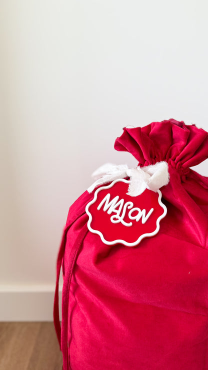 Personalised Wavy Christmas Tag