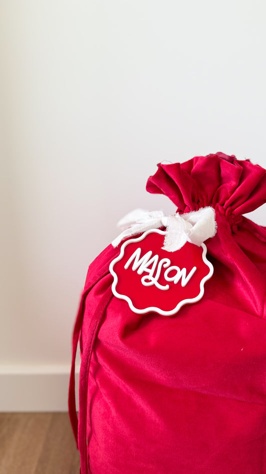 Personalised Wavy Christmas Tag