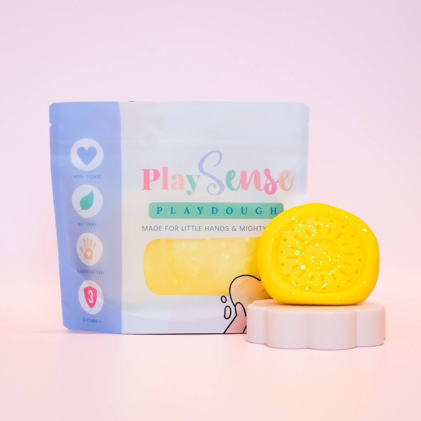 Play Sense Dough | Glitter Yellow | Banana Paddlepop Scented