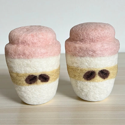 Felt Pink Babycino Takeaway Cups - Set of 2