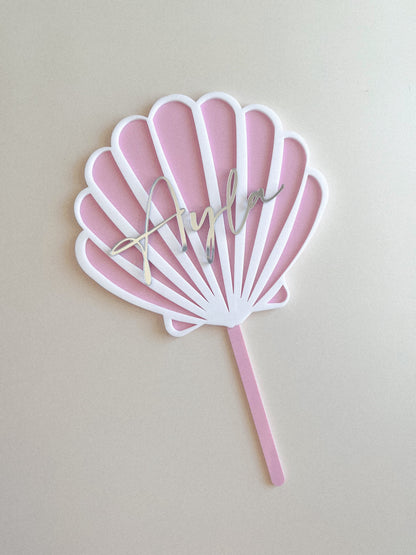 Custom Name Shell Cake Topper