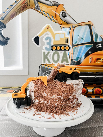 Digger Theme Cake Topper