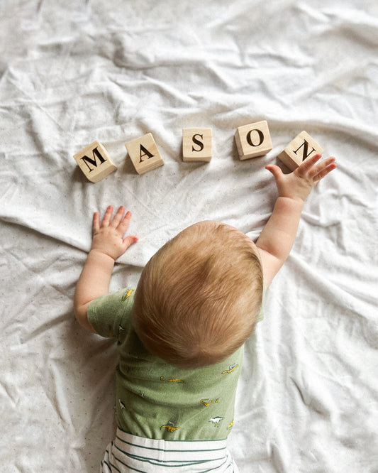 'Mason' Wooden Name Blocks