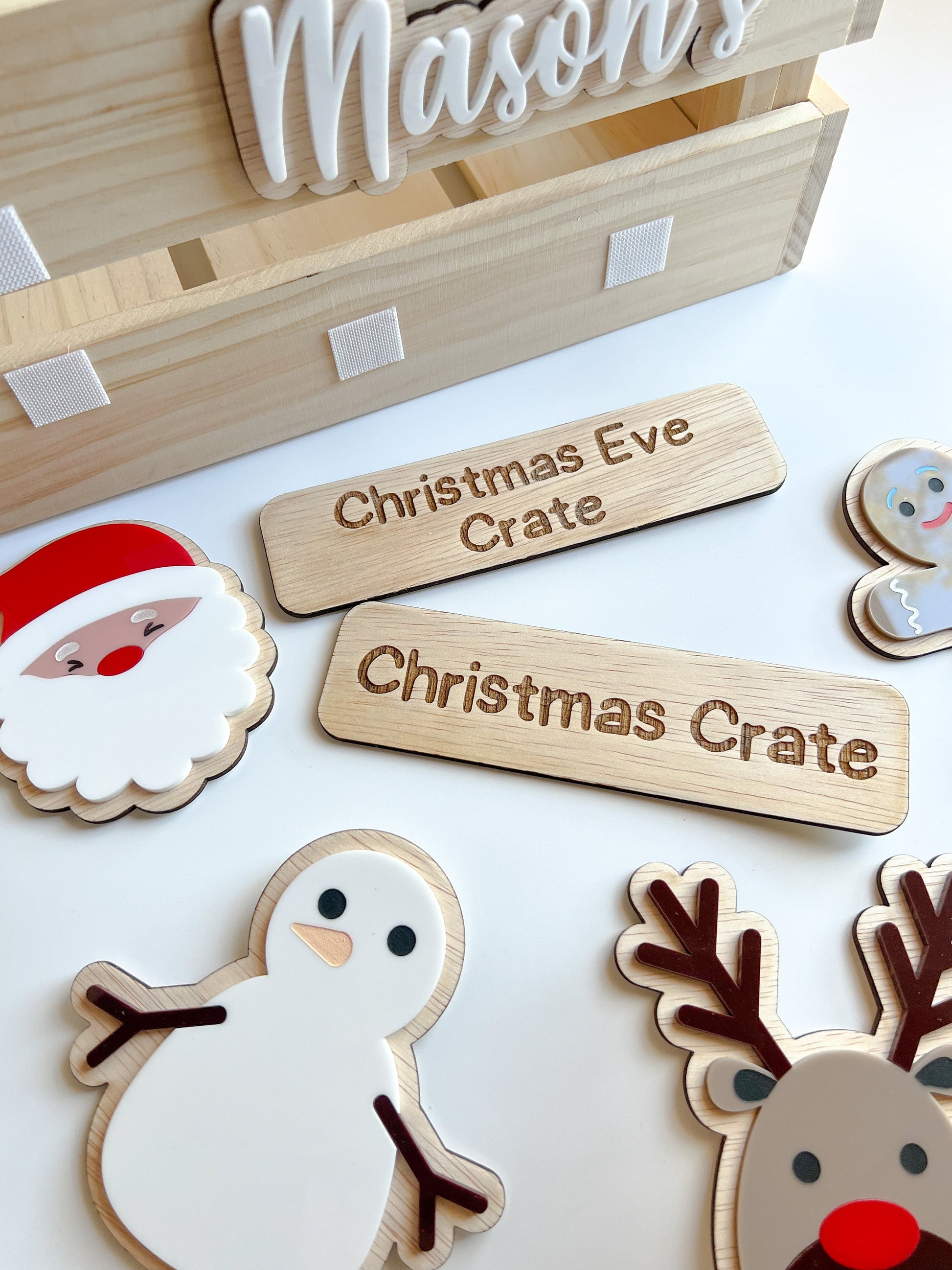 Interchangeable Christmas Crate | Custom made | Christmas | Wooden crate | Acrylic